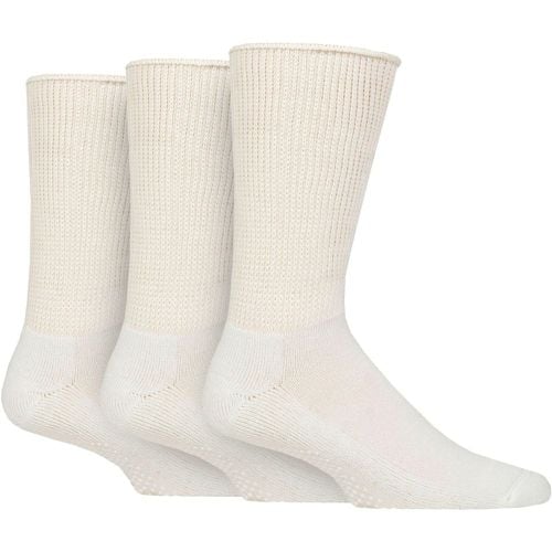 Mens 3 Pair SOCKSHOP FootNurse Diabetic Slipper Socks 6-8.5 - Iomi - Modalova