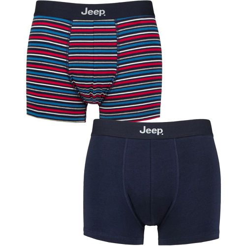 Mens 2 Pack Cotton Fitted Trunks Navy / XL - Jeep - Modalova