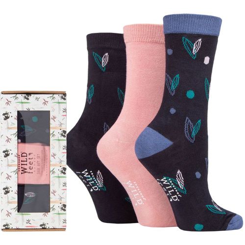 Women's 3 Pair SOCKSHOP Wildfeet Bamboo Gift Box Leafy Heart 4-8 Ladies - Wild Feet - Modalova