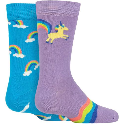 Kids 2 Pair Unicorn & Rainbow Socks Multi 0-12 Months - Happy Socks - Modalova