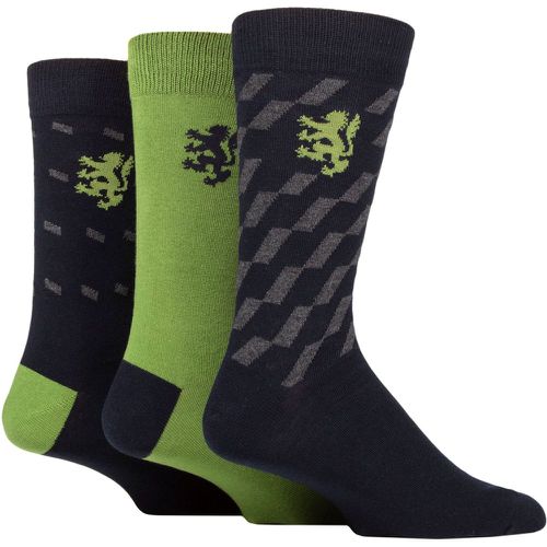 Mens 3 Pair Patterned Cotton Socks Navy 7-11 Mens - Pringle - Modalova