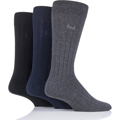 Pair Black / Navy / Grey Laird Rib Trouser Socks Men's 7-11 Mens - Pringle - Modalova
