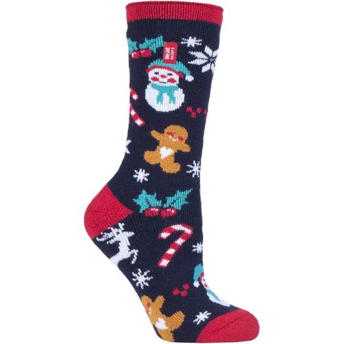 Ladies 1 Pair SOCKSHOP Lite Christmas Socks Festive Fun 4-8 Ladies - Heat Holders - Modalova