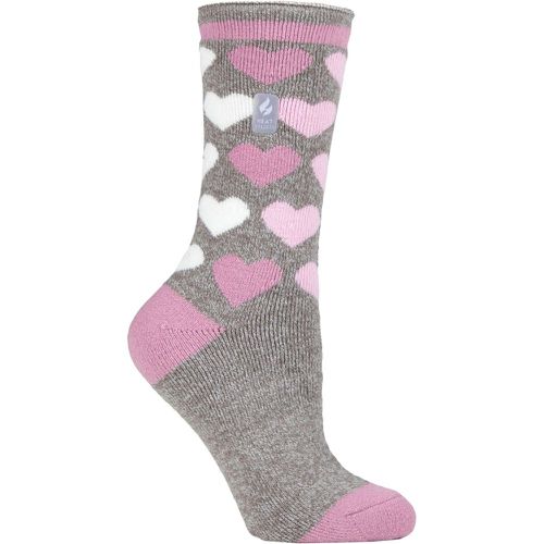 Women's 1 Pair SOCKSHOP 1.6 TOG Lite Patterned and Striped Socks Paris Hearts 4-8 Ladies - Heat Holders - Modalova