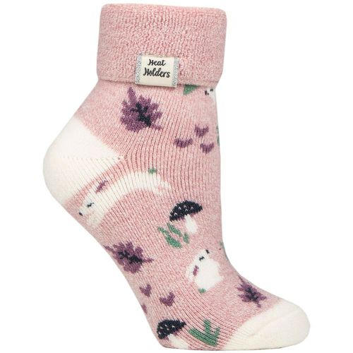 Women's 1 Pair Heat Holders Turn Over Cuff Sleep Lite Socks Bunnies 4-8 - SockShop - Modalova