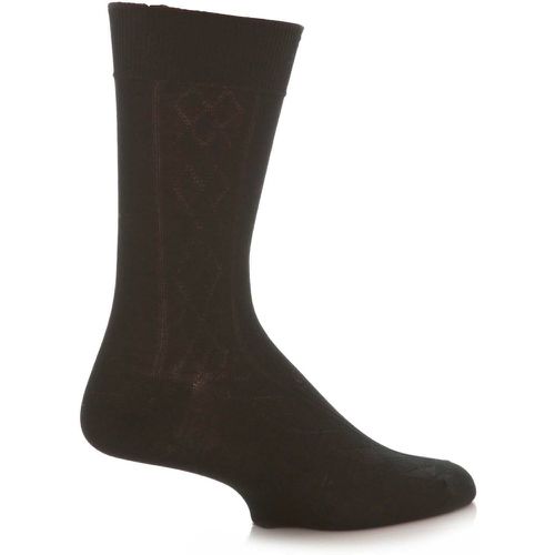 Pair Argyle Rib Mercerised Cotton Socks with Smooth Toe Seams Men's 7-11 Mens - SockShop - Modalova