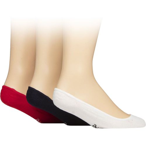 Pair White / Navy / Red Gourock Cotton Invisible Shoe Liners Men's 7-11 Mens - Pringle - Modalova