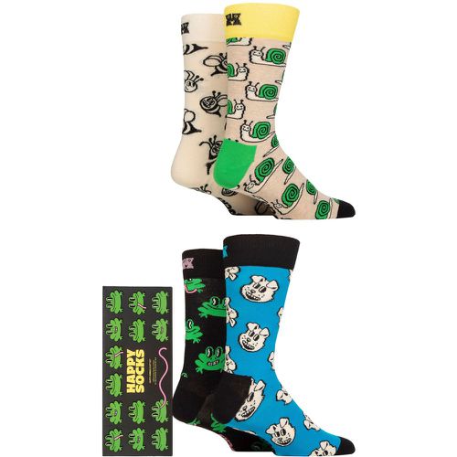 Happy Socks 4 Pair Happy Animals Gift Boxed Socks Assorted 4-7 Unisex - SockShop - Modalova