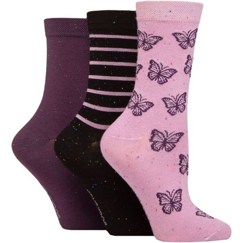Ladies 3 Pair Speckled Bamboo Socks Smokey Pink 4-8 - SockShop - Modalova