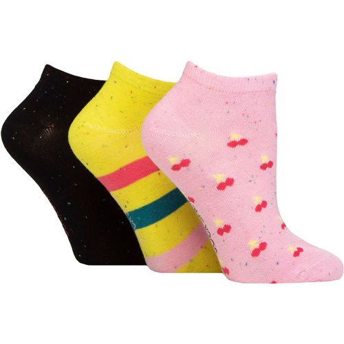 Women's 3 Pair Speckled Bamboo Trainer Socks Lime Refresher 4-8 - SockShop - Modalova