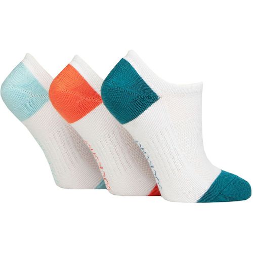 Women's 3 Pair Half Cushioned Bamboo No Show Socks Mandarin Contrast 4-8 - SockShop - Modalova