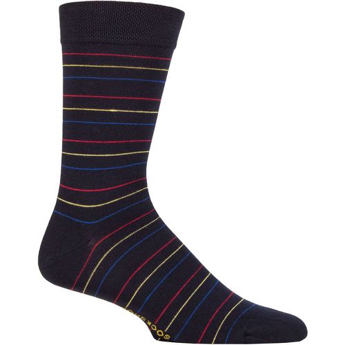 Pair Striped Colour Burst Bamboo Socks with Smooth Toe Seams Flashing Lights 4-8 - SockShop - Modalova