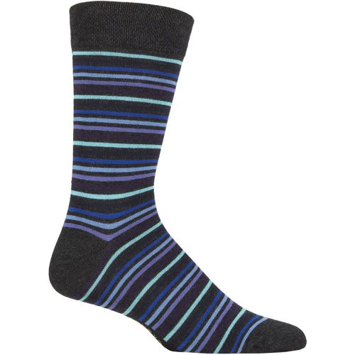 Pair Striped Colour Burst Bamboo Socks with Smooth Toe Seams November Rain 12-14 Mens - SockShop - Modalova
