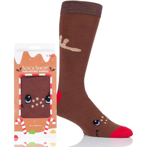Pair Rudolph Bamboo Rudolph Christmas Gift Boxed Socks Unisex 7-11 Mens - SOCKSHOP - Lazy Panda - Modalova