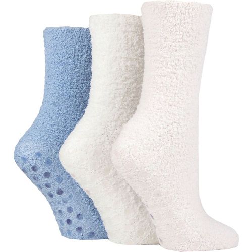 Ladies 3 Pair Super Cosy Socks with Grips Dream Cloud 4-8 Ladies - SockShop - Modalova