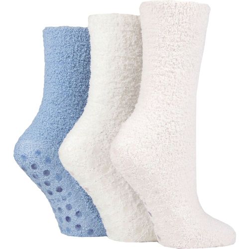 Women's 3 Pair Super Cosy Socks with Grips Dream Cloud 4-8 Ladies - SockShop - Modalova