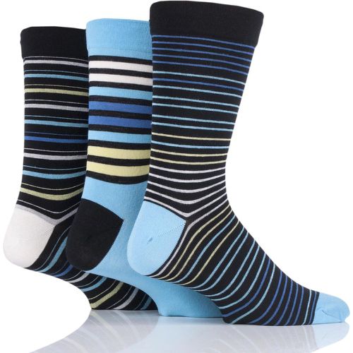 Pair Cool Neon Comfort Cuff Gentle Bamboo Striped and Plain Socks with Smooth Toe Seams Men's 12-14 Mens - SockShop - Modalova