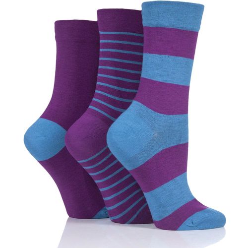 Pair Nightshade Gentle Bamboo Socks with Smooth Toe Seams in Plains and Stripes Ladies 4-8 Ladies - SockShop - Modalova