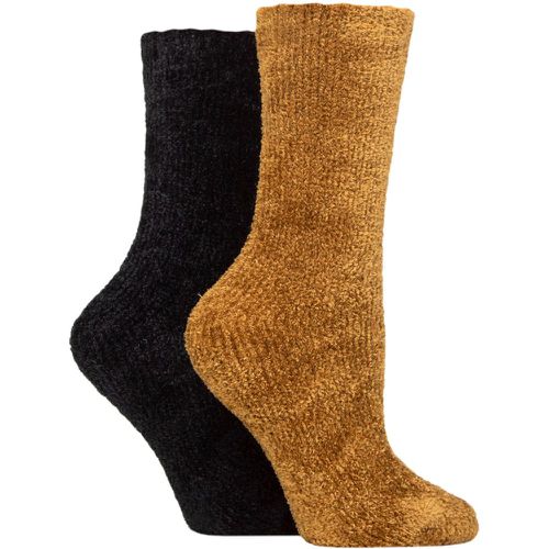 Ladies 2 Pair Chenille Boot Socks French Mustard 4-8 - SockShop - Modalova