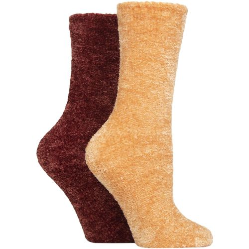 Women's 2 Pair Chenille Boot Socks Cinnamon 4-8 Ladies - SockShop - Modalova