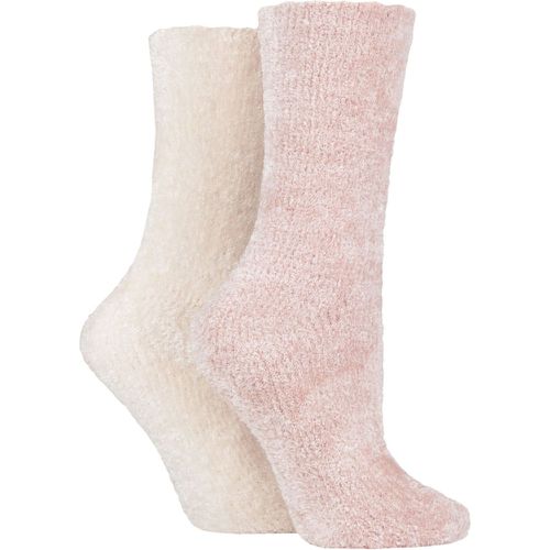 Ladies 2 Pair Chenille Boot Socks / Shrinking Violet 4-8 Ladies - SockShop - Modalova