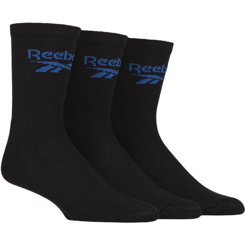 Mens and Women's 3 Pair Foundation Cotton Crew Socks 6.5-8 UK - Reebok - Modalova