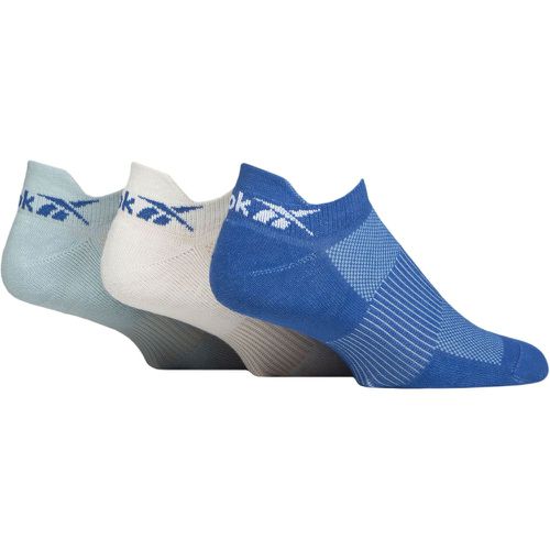 Mens and Ladies 3 Pair Essentials Cotton Trainer Socks / White / Light 8.5-10 UK - Reebok - Modalova