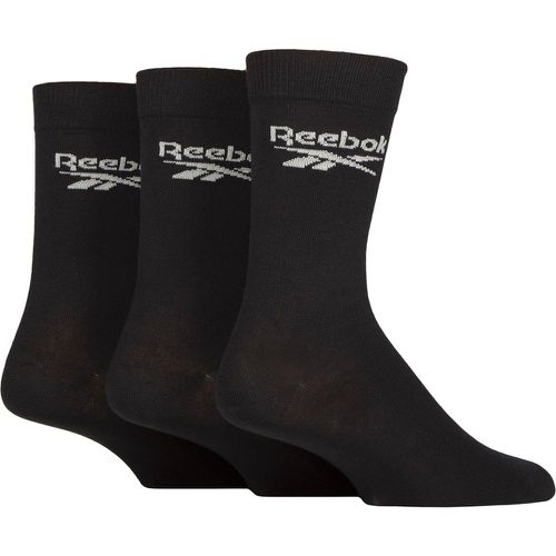 Mens and Women's 3 Pair Core Cotton Crew Socks 2.5-3.5 UK - Reebok - Modalova