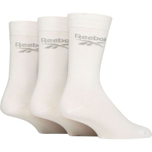 Mens and Women's 3 Pair Core Cotton Crew Socks 2.5-3.5 UK - Reebok - Modalova