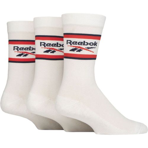 Mens and Women's 3 Pair Essentials Cotton Crew Socks 6.5-8 UK - Reebok - Modalova