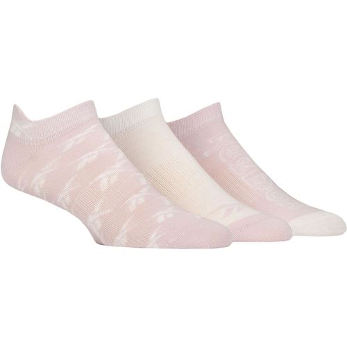 Mens and Ladies 3 Pair Essentials Cotton Trainer Socks with Arch Support Sand / White / Sand 4.5-6 UK - Reebok - Modalova