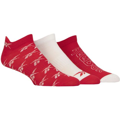 Mens and Women's 3 Pair Essentials Cotton Trainer Socks with Arch Support / White / 6.5-8 UK - Reebok - Modalova