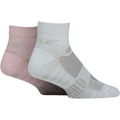 Mens and Ladies 2 Pair Technical Recycled Ankle Technical Cycling Socks Light / Sand 4.5-6 UK - Reebok - Modalova