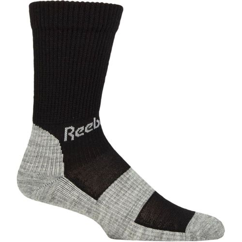 Mens and Women's 1 Pair Technical Wool Rich Crew Technical Trekking Socks / Grey 4.5-6 UK - Reebok - Modalova