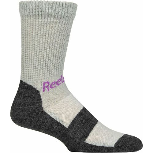 Mens and Women's 1 Pair Technical Wool Rich Crew Technical Trekking Socks / Black 4.5-6 UK - Reebok - Modalova