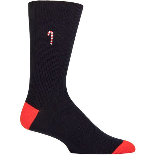 Mens and Women's 1 Pair Candy Cane Embroidery Socks Multi 7.5-11.5 Unisex - Happy Socks - Modalova