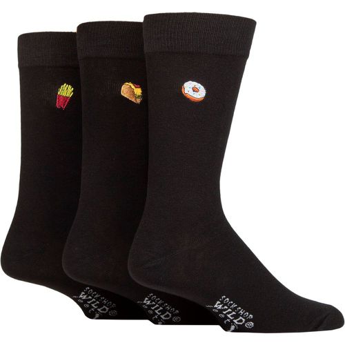 Mens 3 Pair SOCKSHOP Embroidered Socks Snacks UK 7-11 - Wildfeet - Modalova