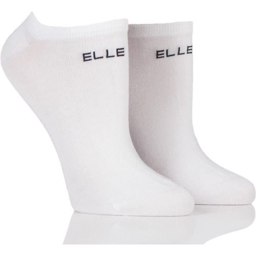 Pair Plain Bamboo No Show Socks Ladies 4-8 Ladies - Elle - Modalova