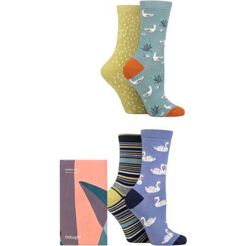 Ladies 4 Pair Daniela Bamboo Duck Gift Boxed Socks Multi 4-7 - Thought - Modalova