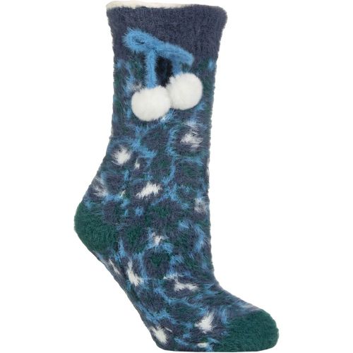 Women's 1 Pair Sherpa Lined Socks with Grip Storm 4-8 - Elle - Modalova