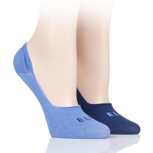 Pair Gingham Blue Bamboo Seamless Shoe liners with Silicone Heel Grips Ladies 4-8 Ladies - Elle - Modalova