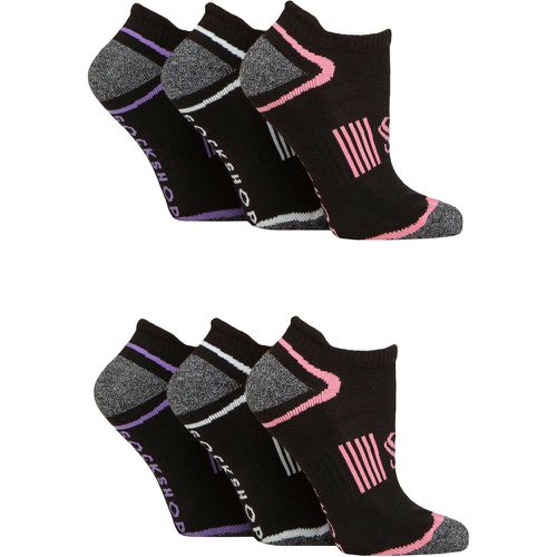 Women's 6 Pair Performance Sport Half Cushioned Tech Trainer Socks 4-8 - SockShop - Modalova