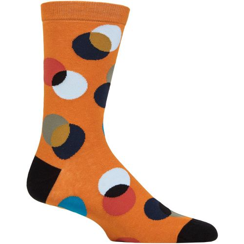 Mens 1 Pair Organic Cotton Circle Dots Socks Turmeric 7-11 Mens - Thought - Modalova