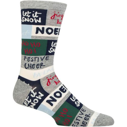 Mens 1 Pair Caleb Christmas Slogan Organic Cotton Socks Marle 7-11 - Thought - Modalova