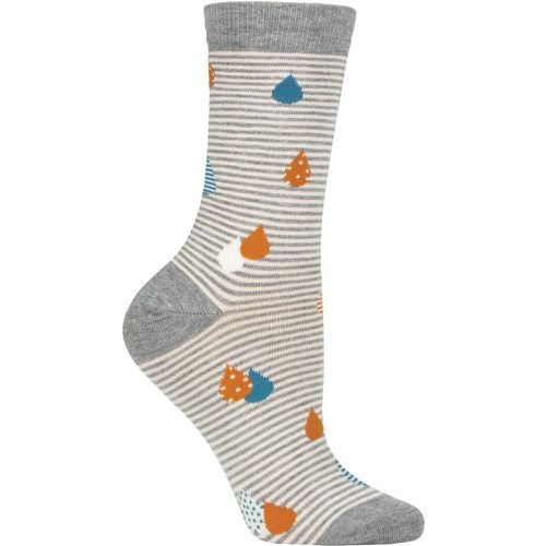 Women's 1 Pair Juliette Raindrop Bamboo and Organic Cotton Socks Marl 4-7 Ladies - Thought - Modalova