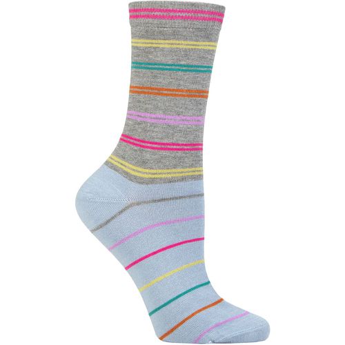 Ladies 1 Pair Lauryn Fine Stripe Bamboo Socks Marle 4-7 - Thought - Modalova