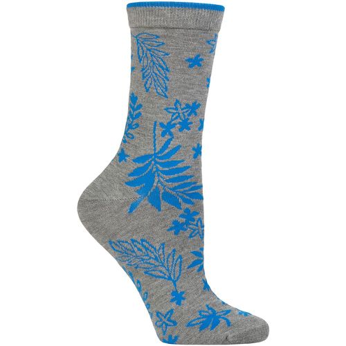 Women's 1 Pair Bamboo and Organic Cotton Floral Socks 4-7 Ladies - Thought - Modalova