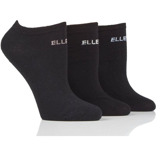 Pair Plain Cotton No-Show Trainer Socks Ladies 4-8 Ladies - Elle - Modalova