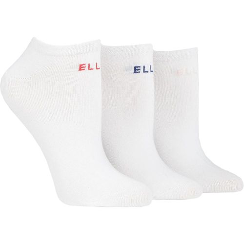 Pair Plain Cotton No-Show Trainer Socks Ladies 4-8 Ladies - Elle - Modalova