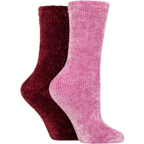 Women's 2 Pair Chenille Leisure Socks Smokey 4-8 - Elle - Modalova